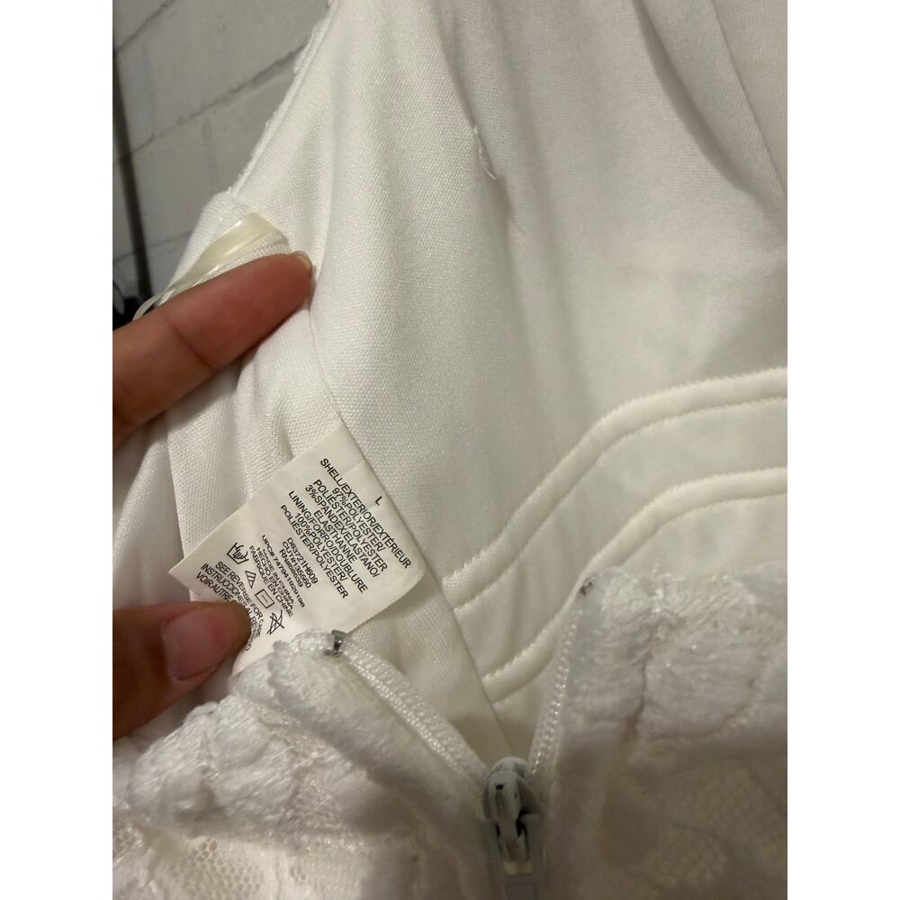 Speechless Women’s Lace Halter Mini Dress Formal Bridal Prom White Size Large - Picture 5 of 5